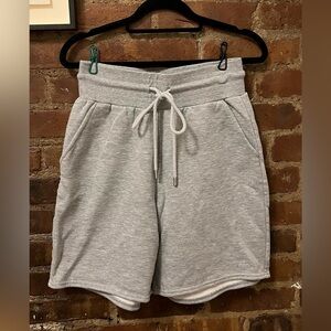 Grey Alo Yoga High-Waist Sweat Shorts
